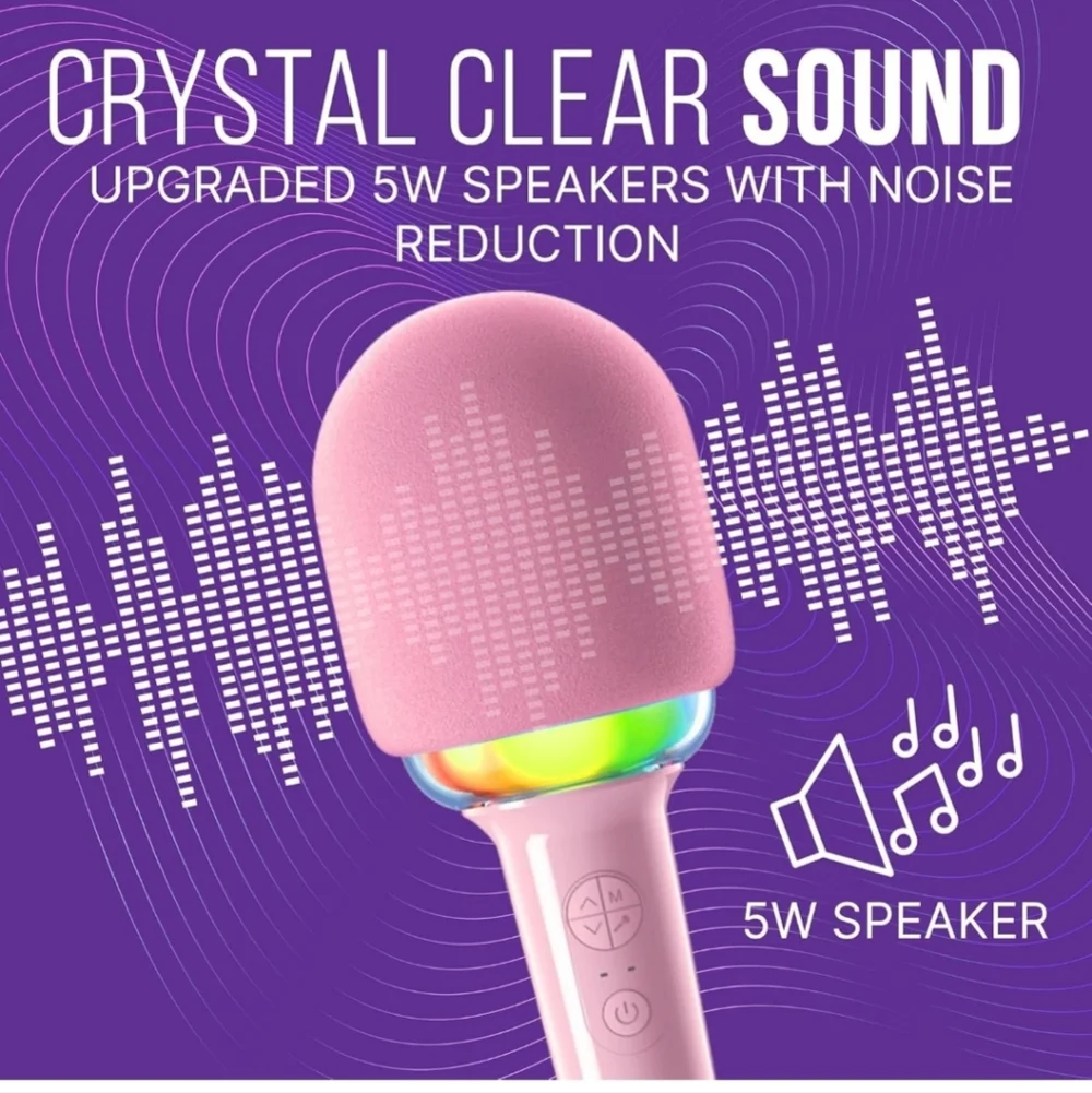 Joomie Kids Wireless Pink Karaoke Microphone